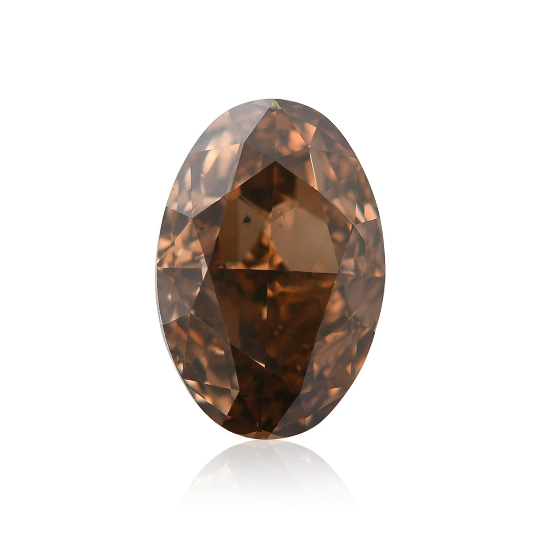 7.02 Carat Fancy Dark Brown Oval Diamond SI2 GIA