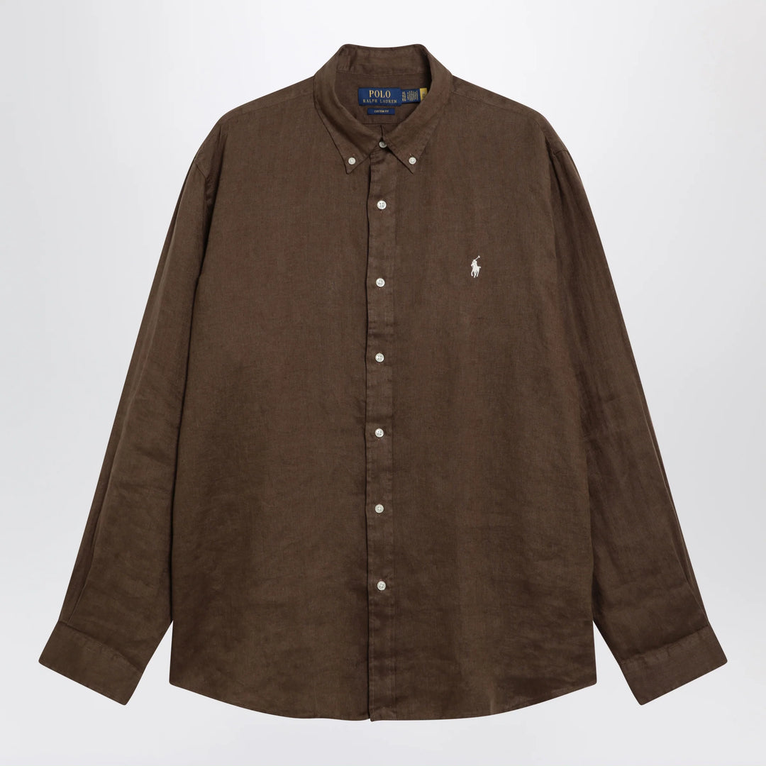 Polo Ralph Lauren - Custom-Fit linen shirt in hazelnut color