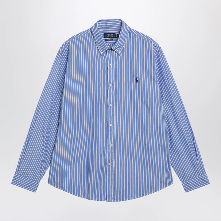 Polo Ralph Lauren - White/blue striped Custom-Fit poplin shirt