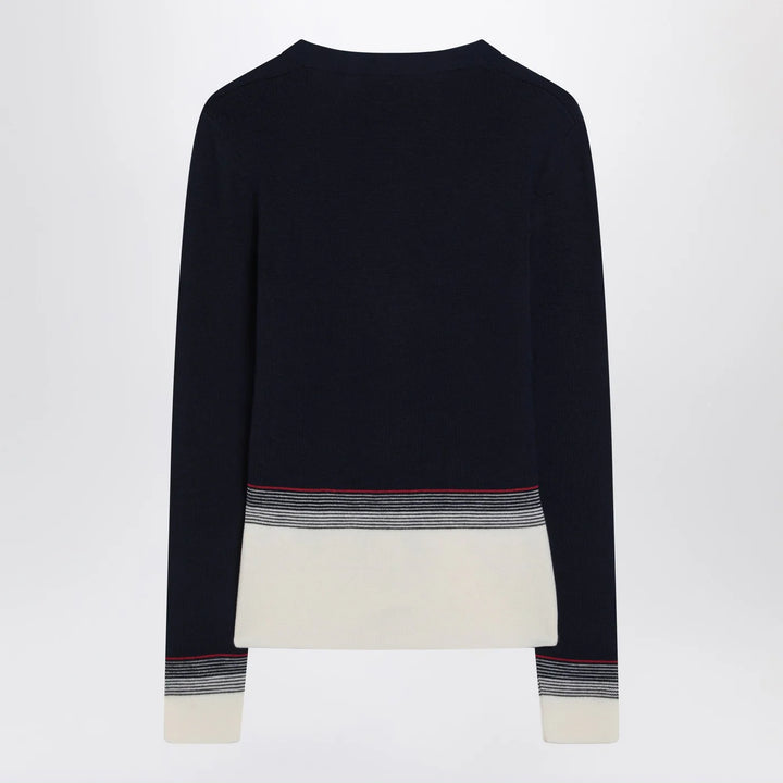 Valentino - Cardigan with Chez Valentino embroidery in wool