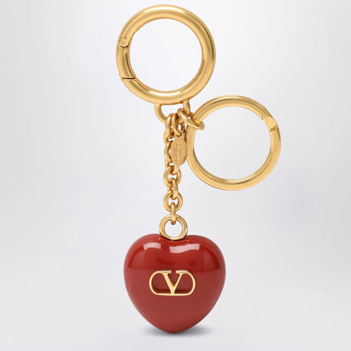Valentino Garavani - Bag charm keyring Coeur Royal in red