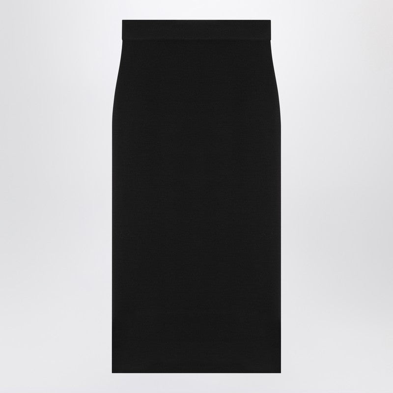 Saint Laurent Black Wool Pencil Skirt