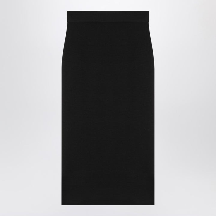 Saint Laurent Black Wool Pencil Skirt