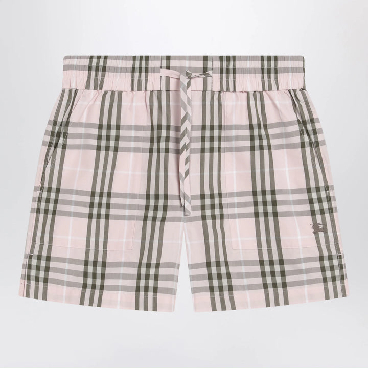 Burberry - Pink Mallow check pattern shorts