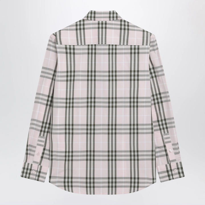 Burberry - Pink cotton Check pattern shirt