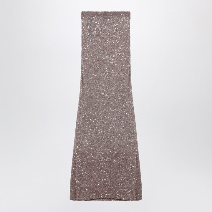 Skirts S Balenciaga Light brown/silver maxi skirt with sequins Brand