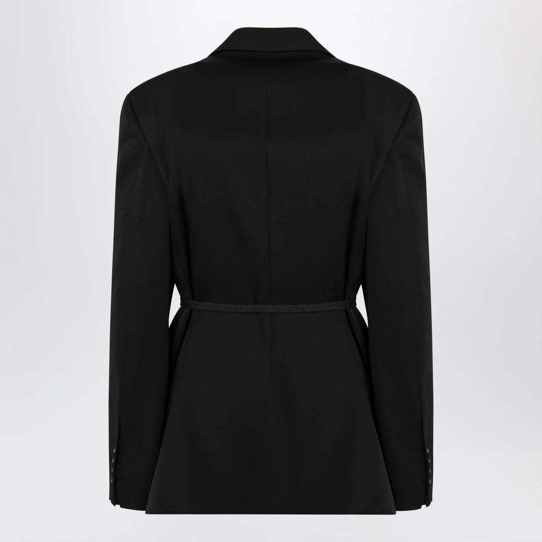 Balenciaga - Black jacket with side tie