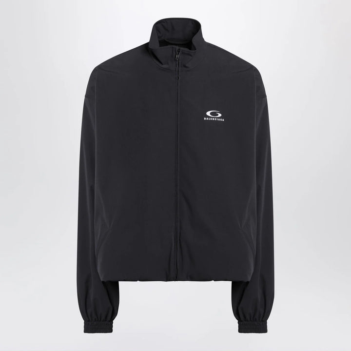 Balenciaga - Black washed Loop Sports Icon zip jacket