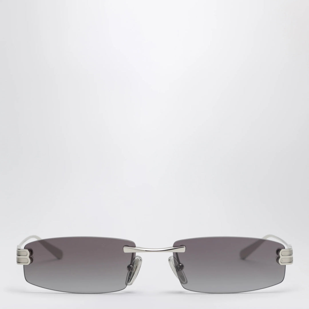 Balenciaga - Gossip rectangular Silver/Gradient Grey sunglasses
