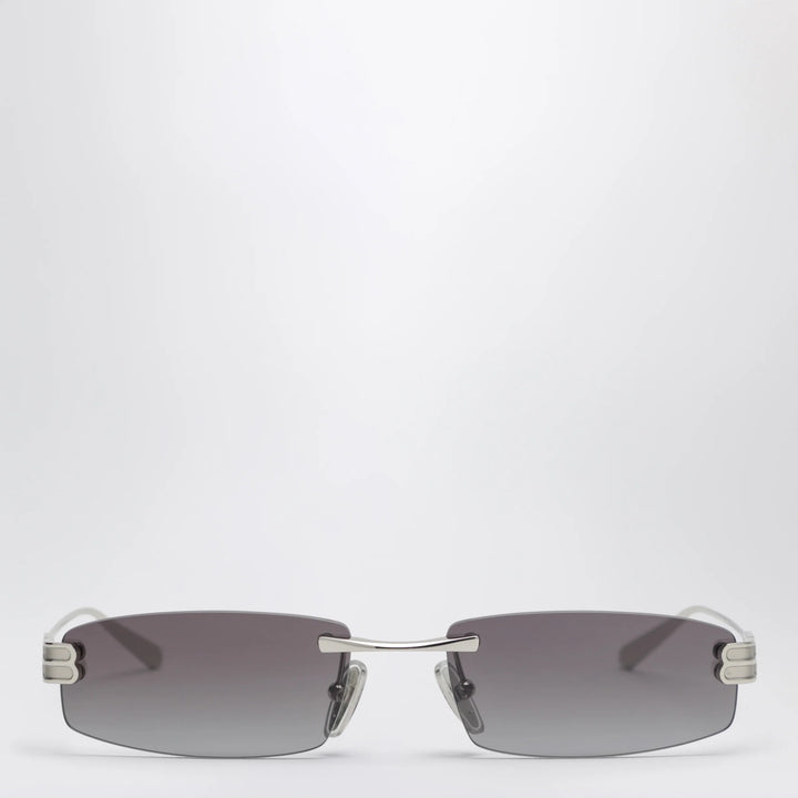 Balenciaga - Gossip rectangular Silver/Gradient Grey sunglasses