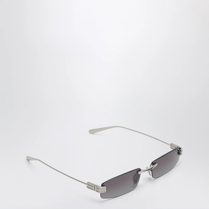 Balenciaga - Gossip rectangular Silver/Gradient Grey sunglasses