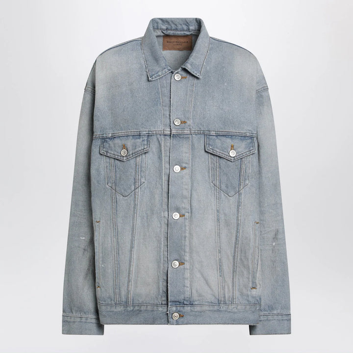 Balenciaga - Light blue vintage-effect denim jacket