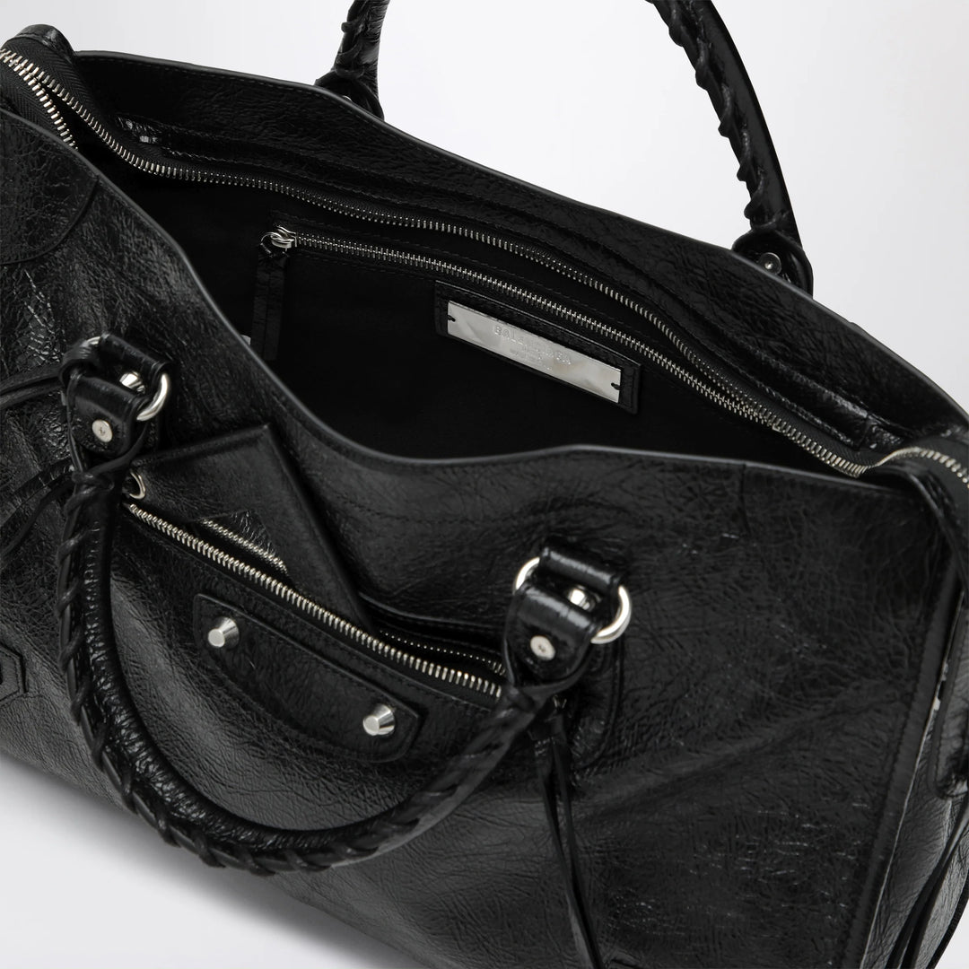 Balenciaga - Le City Medium bag in Arena lambskin leather black