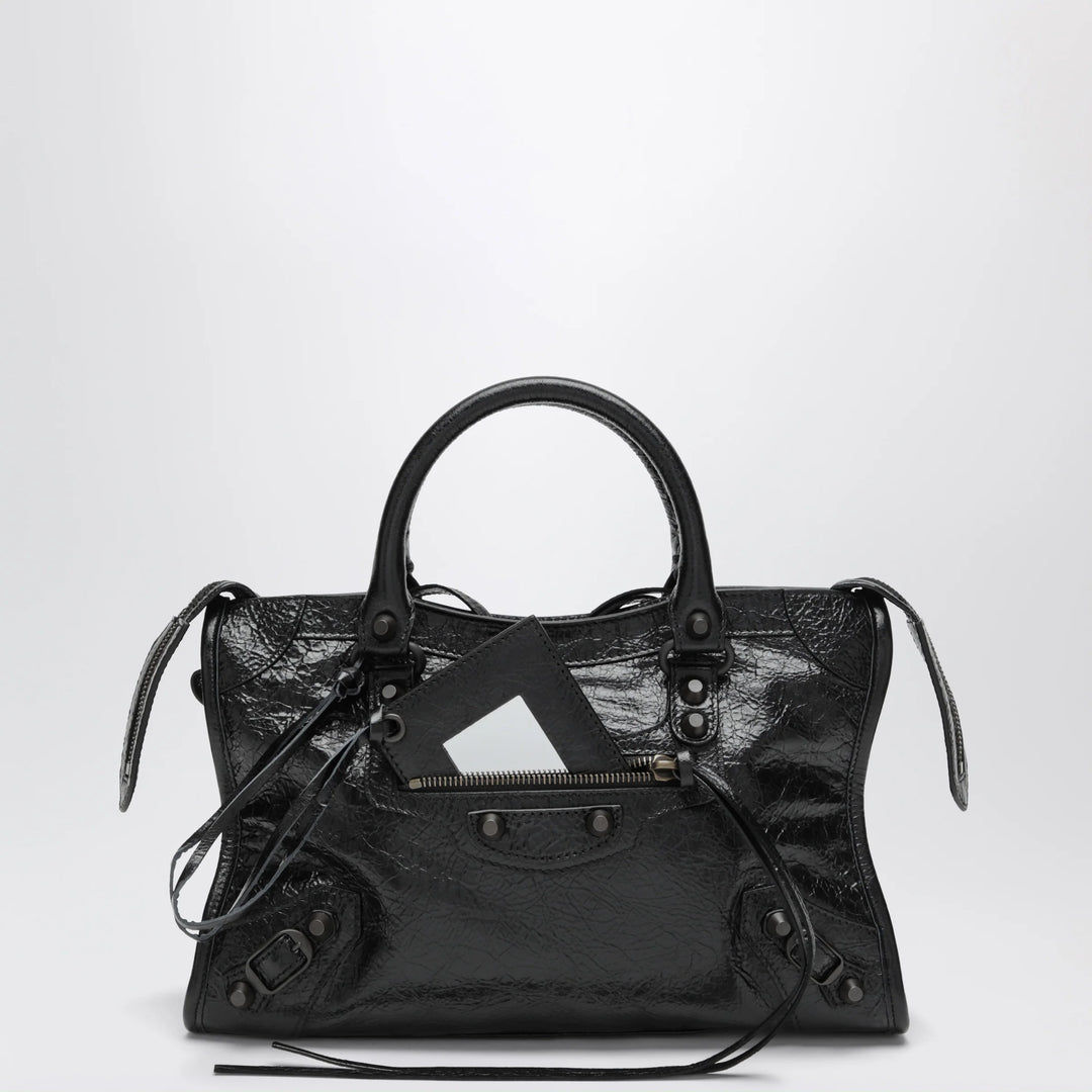 Balenciaga - Small Le City handbag in Arena lambskin black
