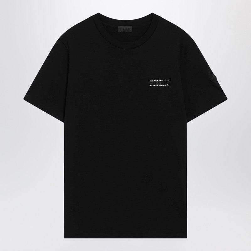 Shirts & Tops Moncler - Black crew-neck T-shirt with logo - L Brand