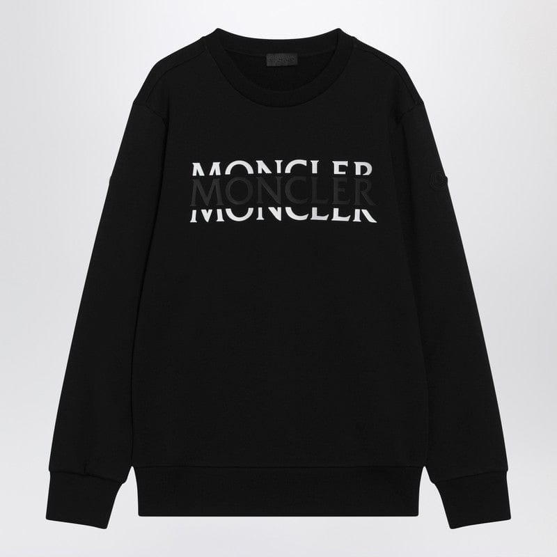 Shirts & Tops Moncler - Black crew-neck sweatshirt with logo - M Brand