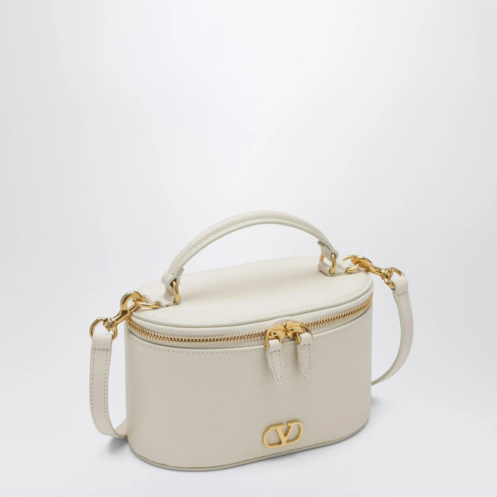 Valentino Garavani - Vlogo Signature Mini Vanity Bag in ivory grained calfskin
