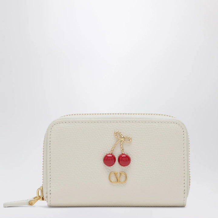 Valentino Garavani - Ivory Cherryfic zip-around wallet