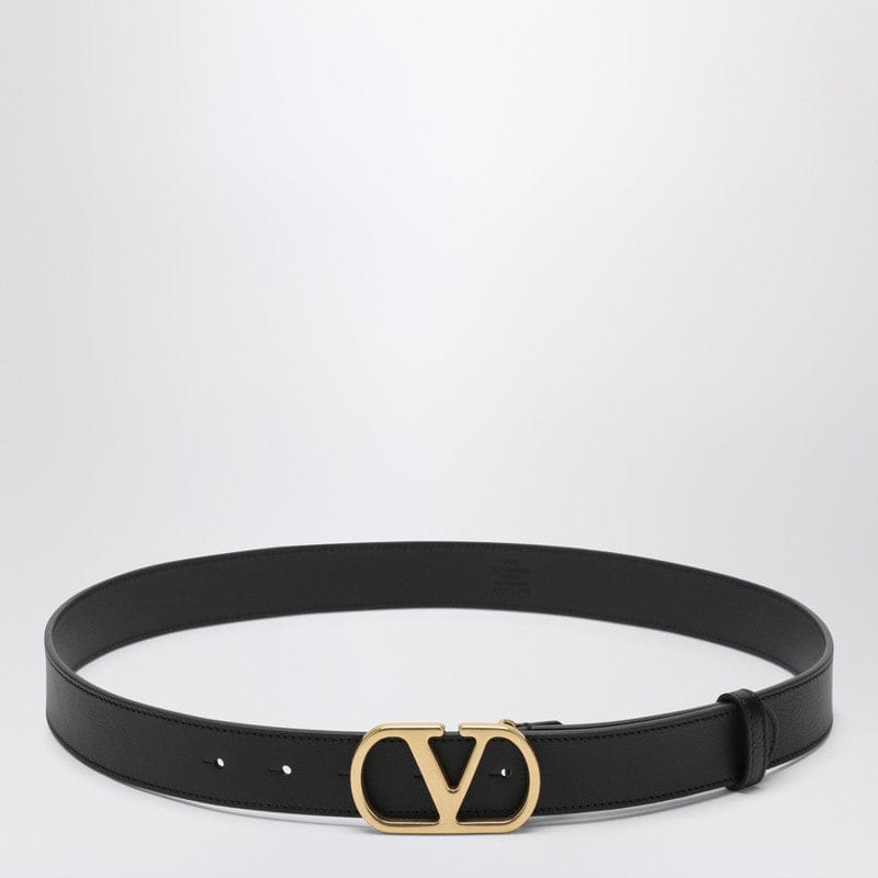 Belts Valentino - Black 3 cm Vlogo Signature leather belt - 90 EU Brand