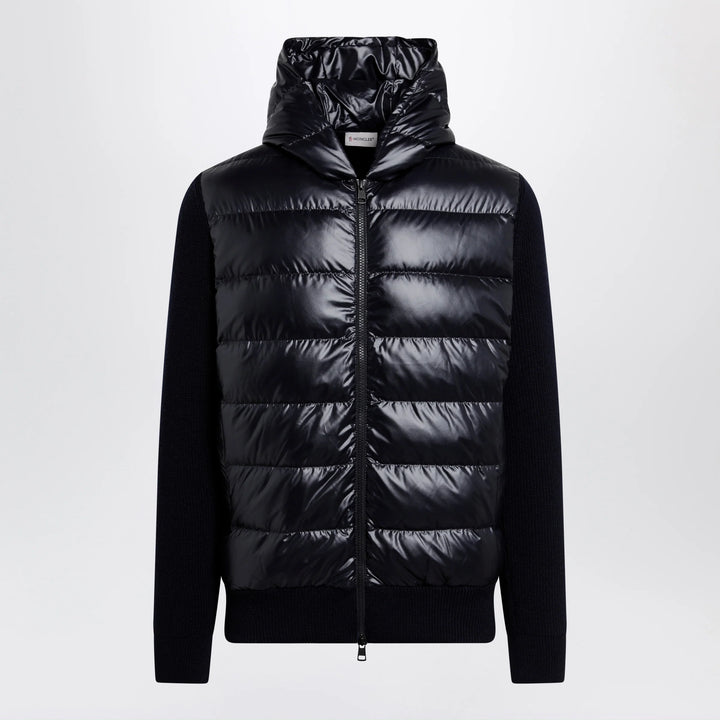 Moncler - Blue padded wool zip-up hoodie