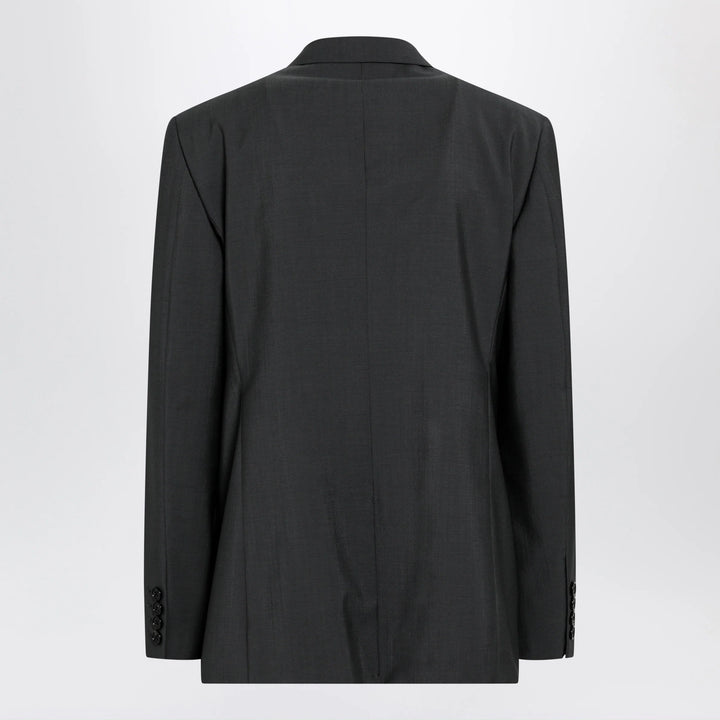 Valentino - Single-breasted wool and mohair jacket in black