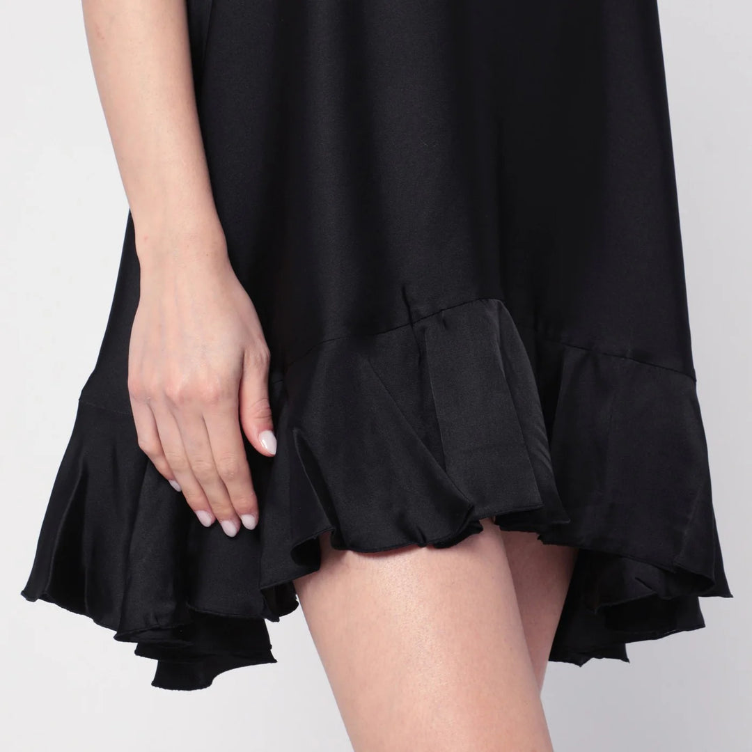 ANINE BING - Black Lilith dress in silk blend