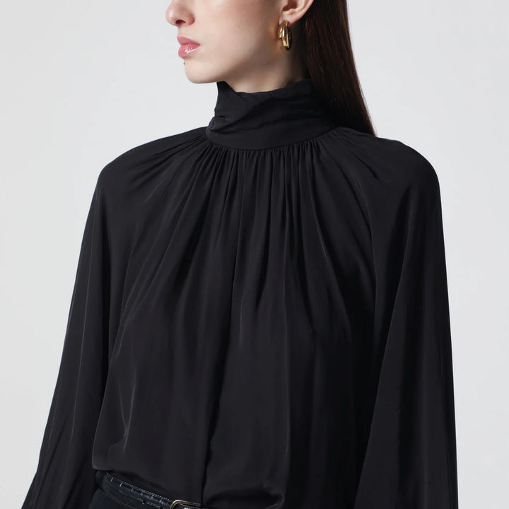 ANINE BING - Black Anne viscose blouse