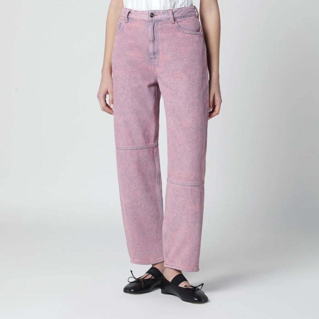 GANNI - Starry washed pink jeans