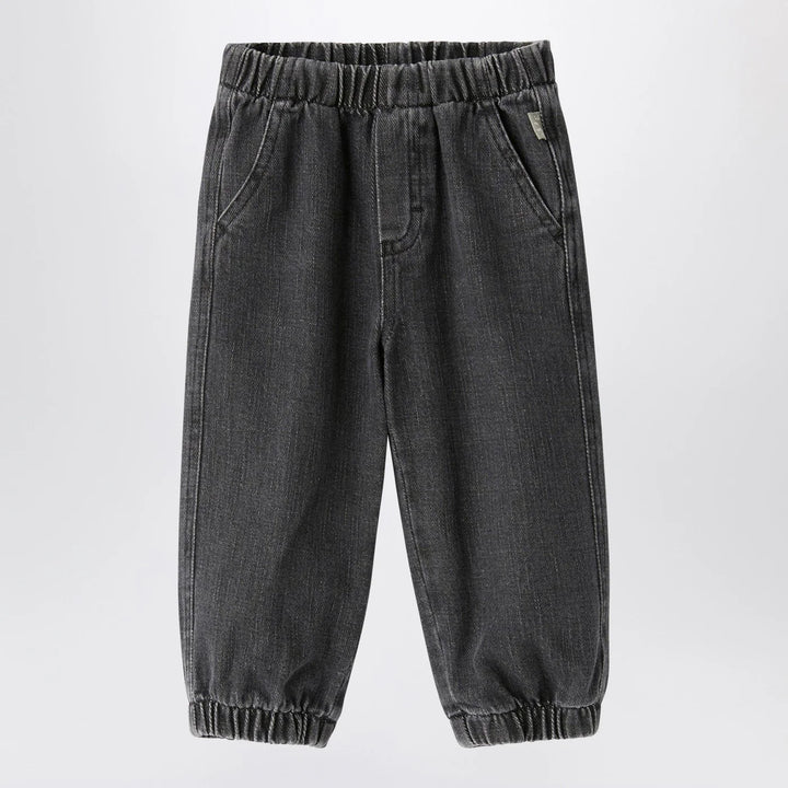 Il Gufo - Black washed denim jeans