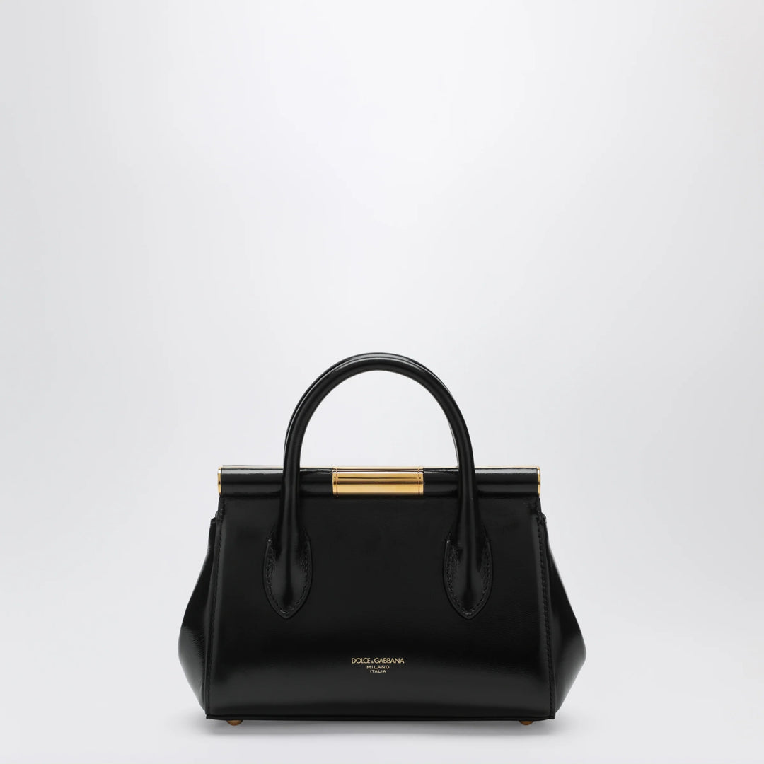 Dolce&amp;Gabbana - Marlene mini day handbag with charms in black calfskin