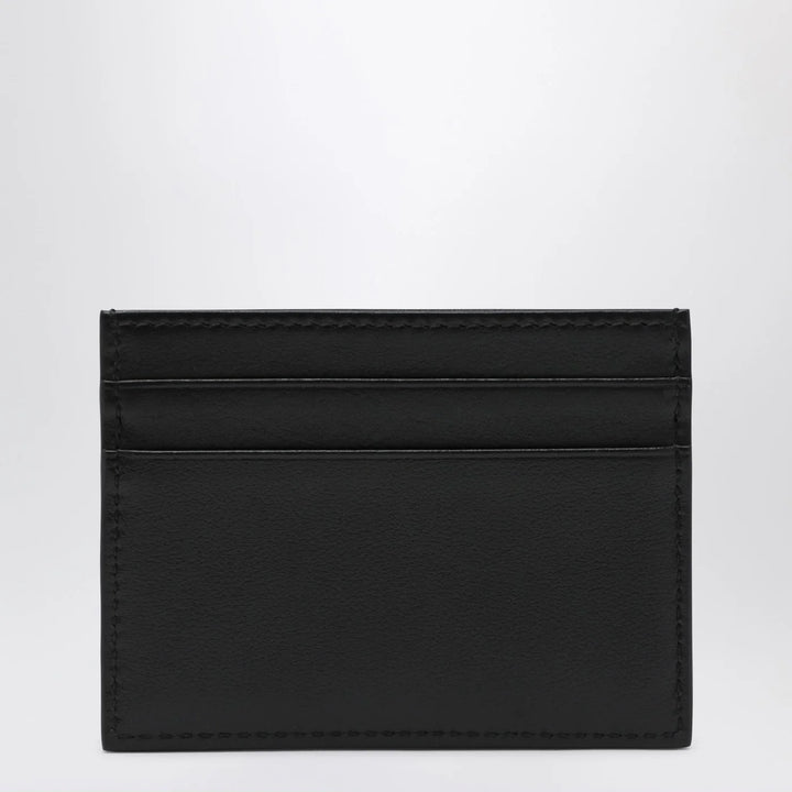 Dolce&amp;Gabbana - Black leather card holder with logo tag