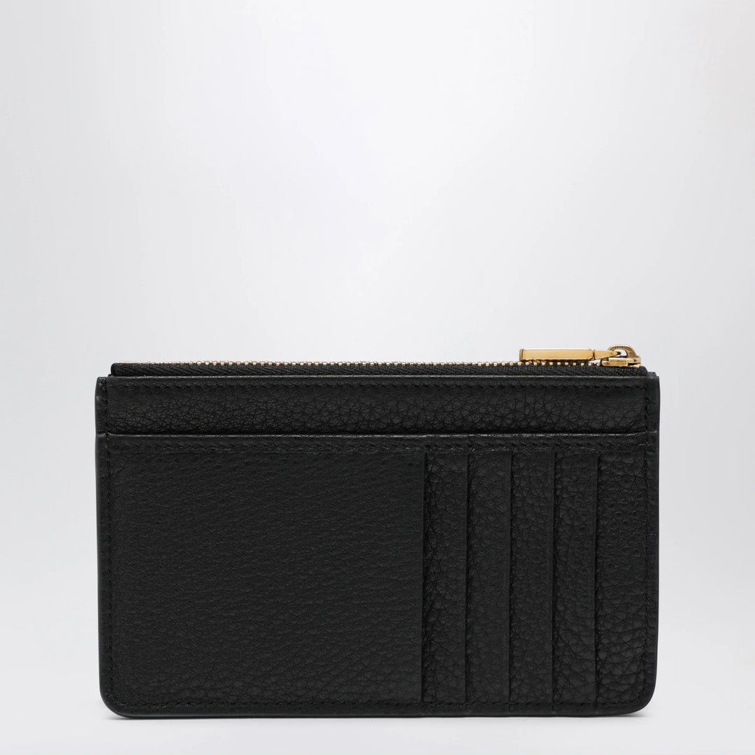 Dolce&amp;Gabbana - Black Dauphine Calf Leather Card Holder