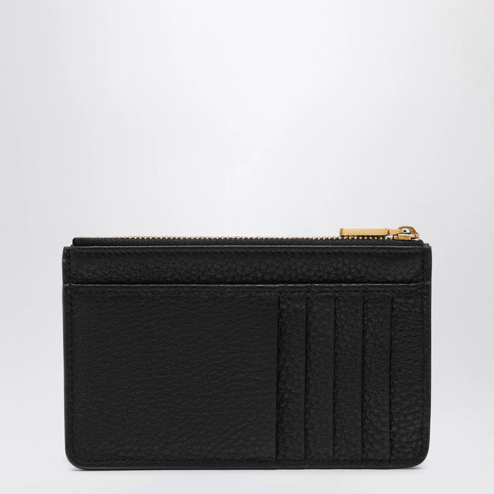 Dolce&amp;Gabbana - Black Dauphine Calf Leather Card Holder