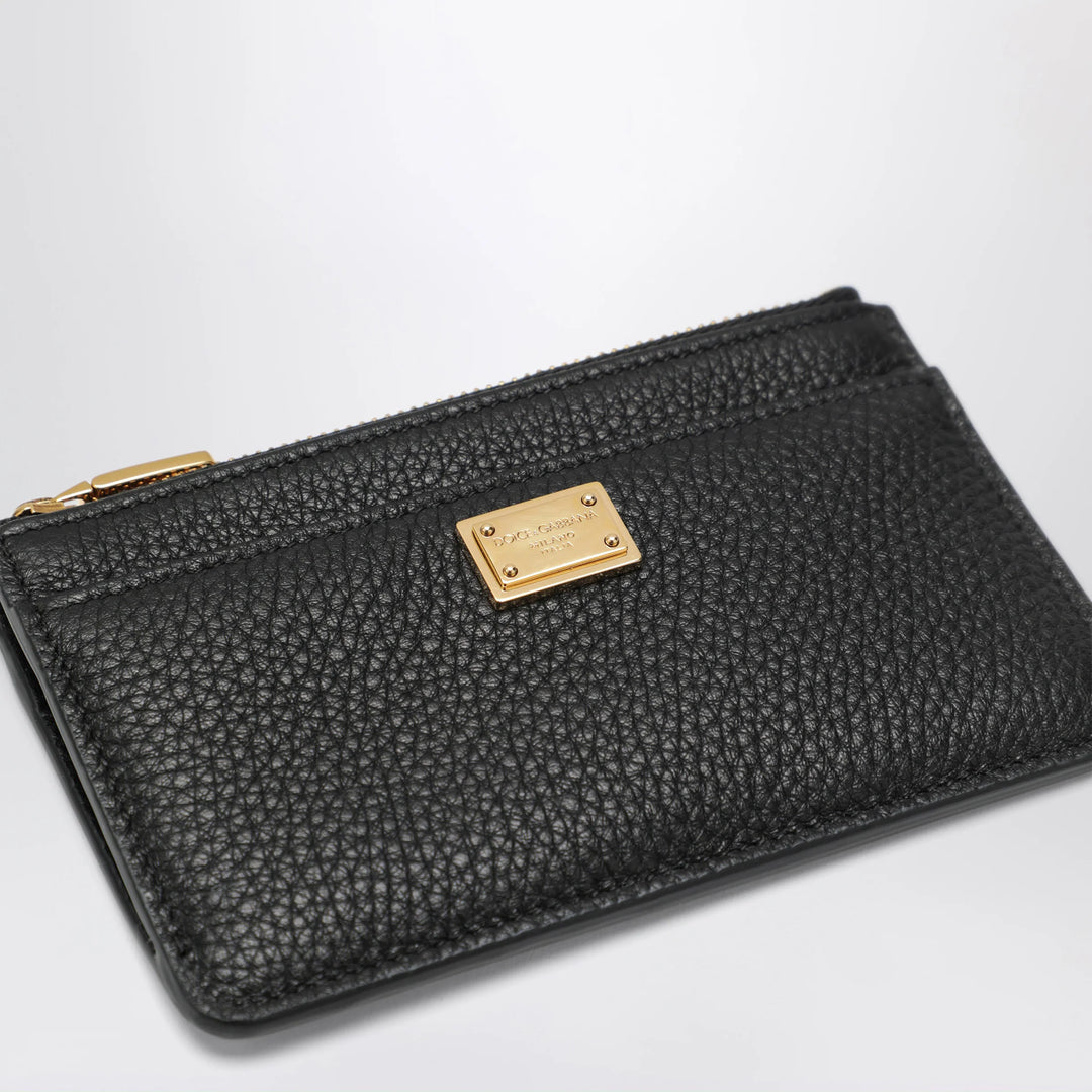 Dolce&amp;Gabbana - Black Dauphine Calf Leather Card Holder