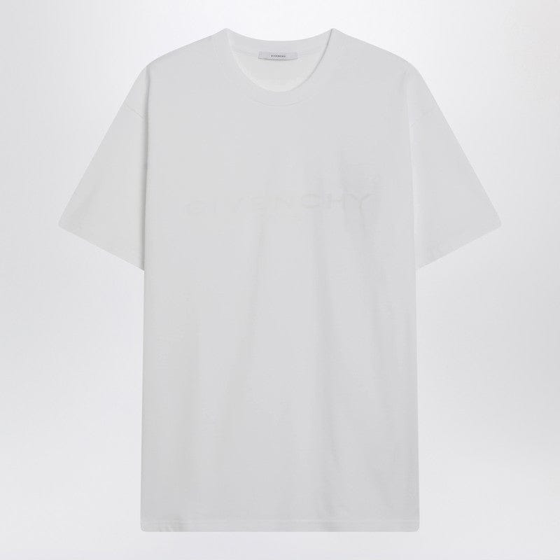Shirts & Tops Givenchy - White cotton and silk T-shirt with jacquard logo - L Brand