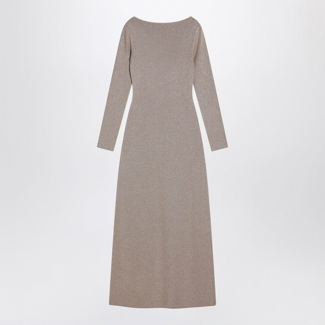 Dresses Max Mara Pianoforte Beige dress in viscose and lurex yarn Brand