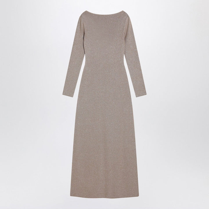 Dresses Max Mara Pianoforte Beige dress in viscose and lurex yarn Brand