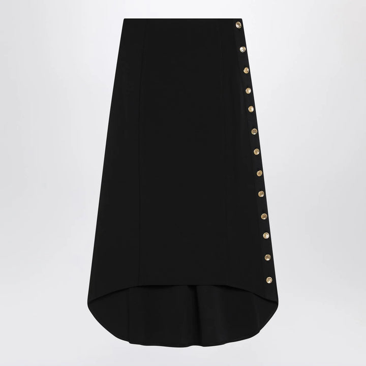Givenchy - Black Milan stitch skirt with buttons