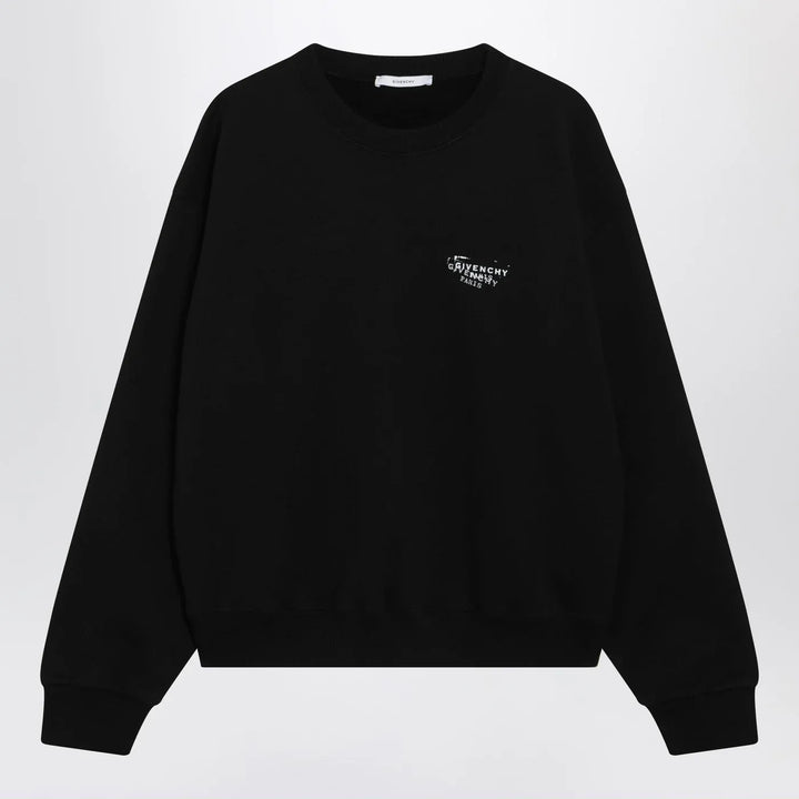 Givenchy - Black brushed cotton sweatshirt with logo