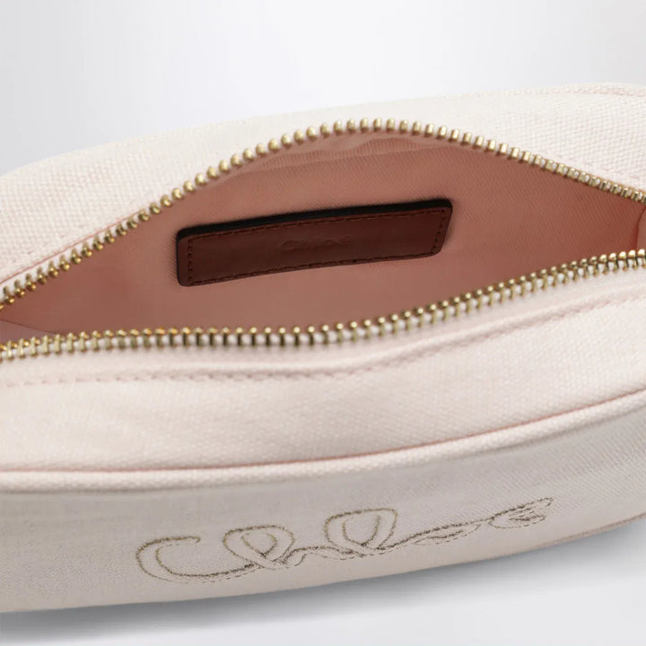 Chloé - Petal pink crossbody bag with logo embroidery
