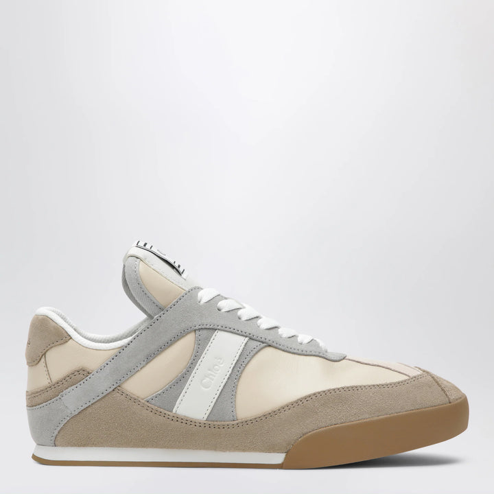Chloé - Kick sneakers in leather and suede in dove grey