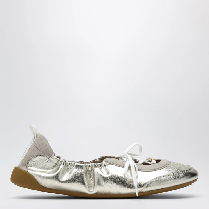Chloé - Chloé Kick ballet sneakers in metallic nappa leather