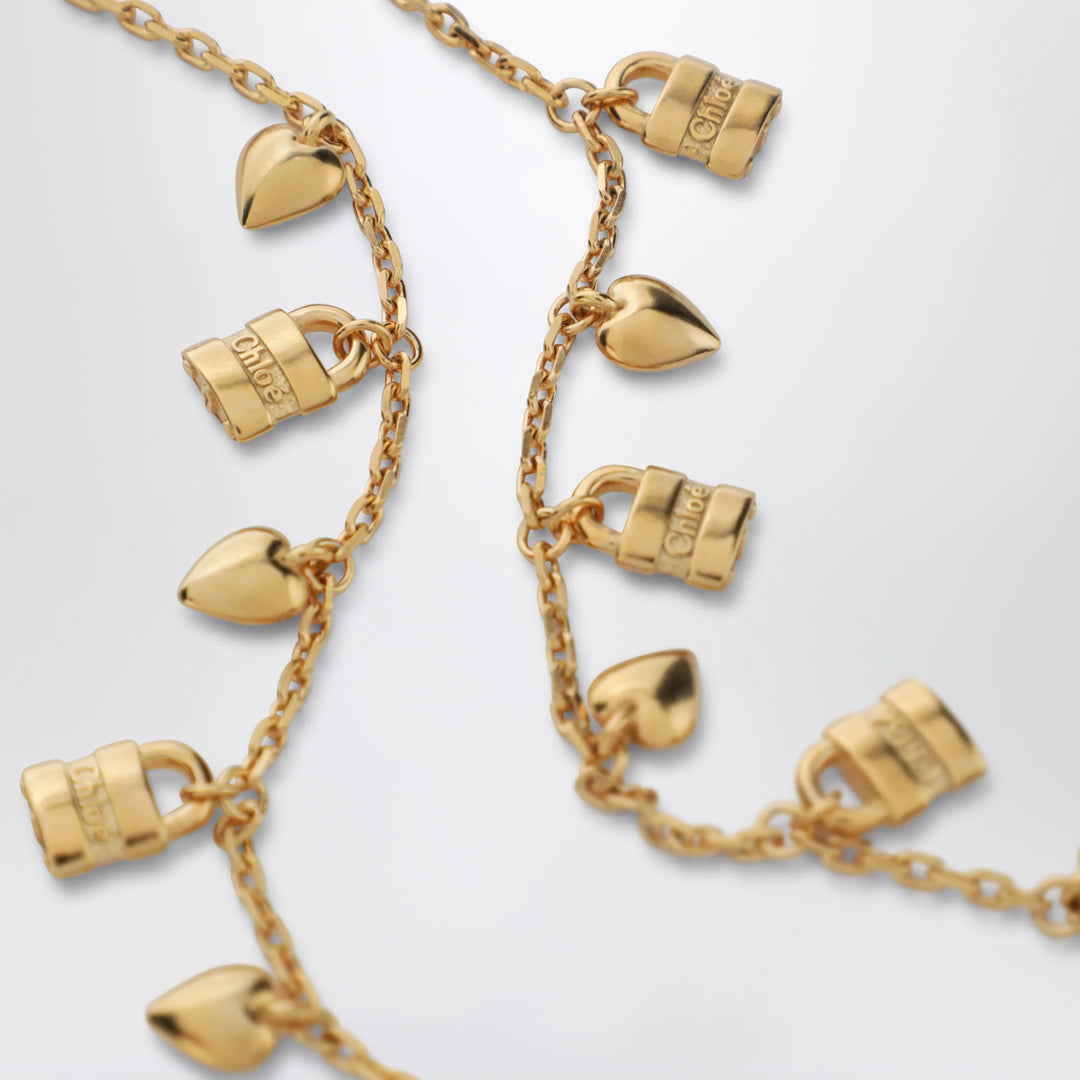 Chloé - Paddington necklace with gold-tone brass charms