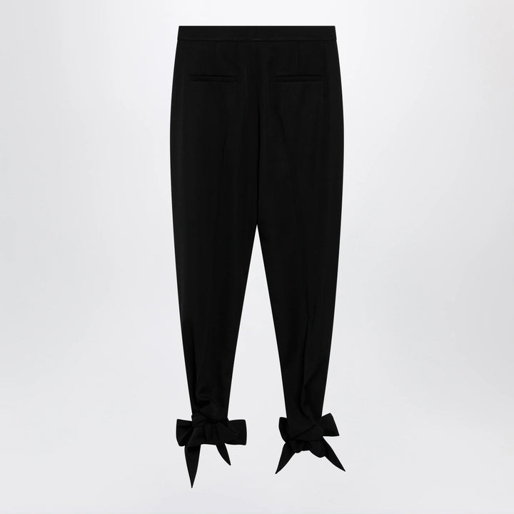 Chloé - Black pleated fluid crêpe de chine trousers