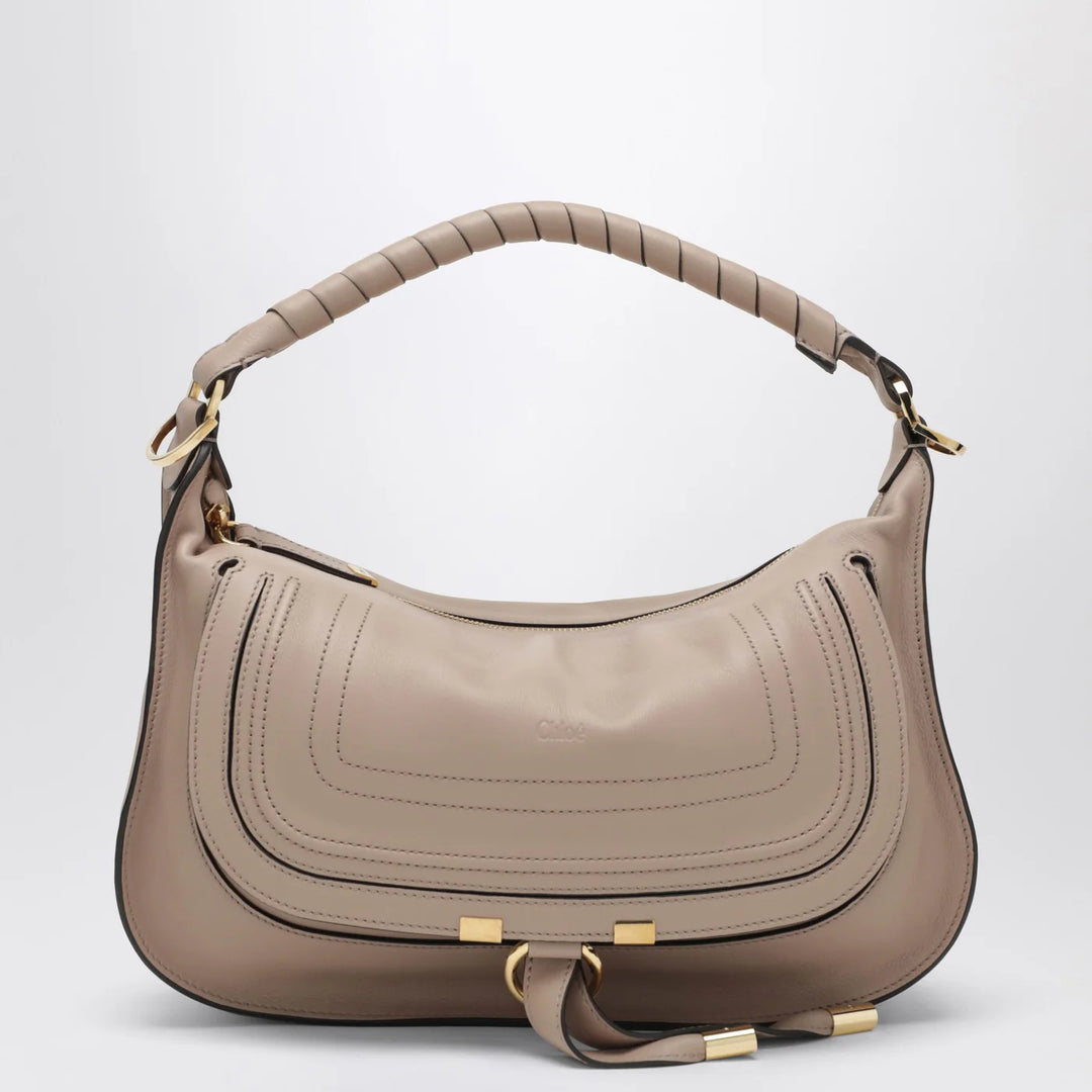 Chloé - Small Marcie Wood Smoke leather bag