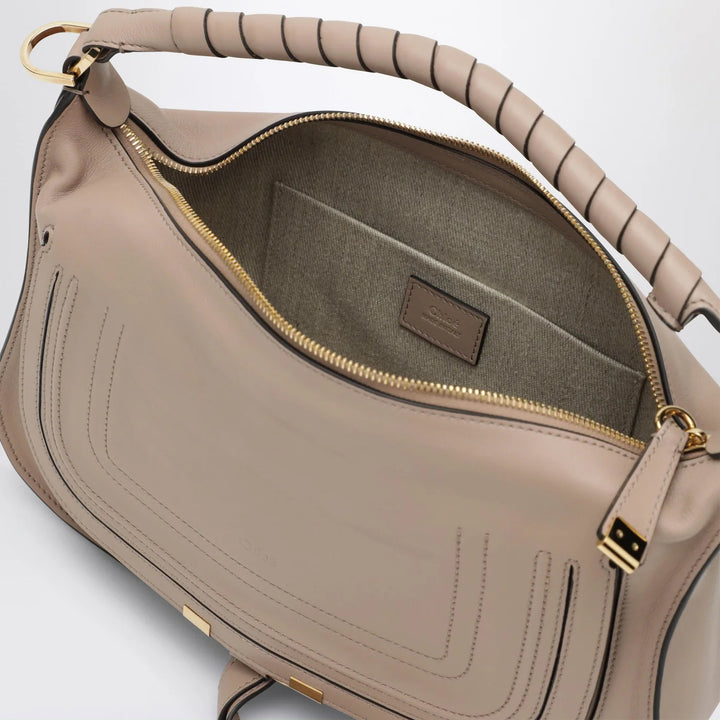 Chloé - Small Marcie Wood Smoke leather bag