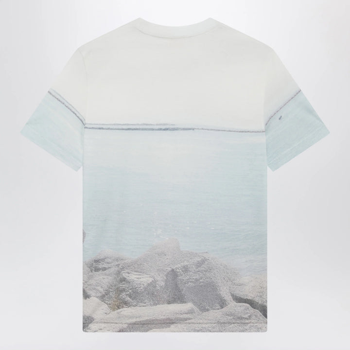 Chloé - Crewneck logo T-shirt in cotton jersey, Iconic Milk