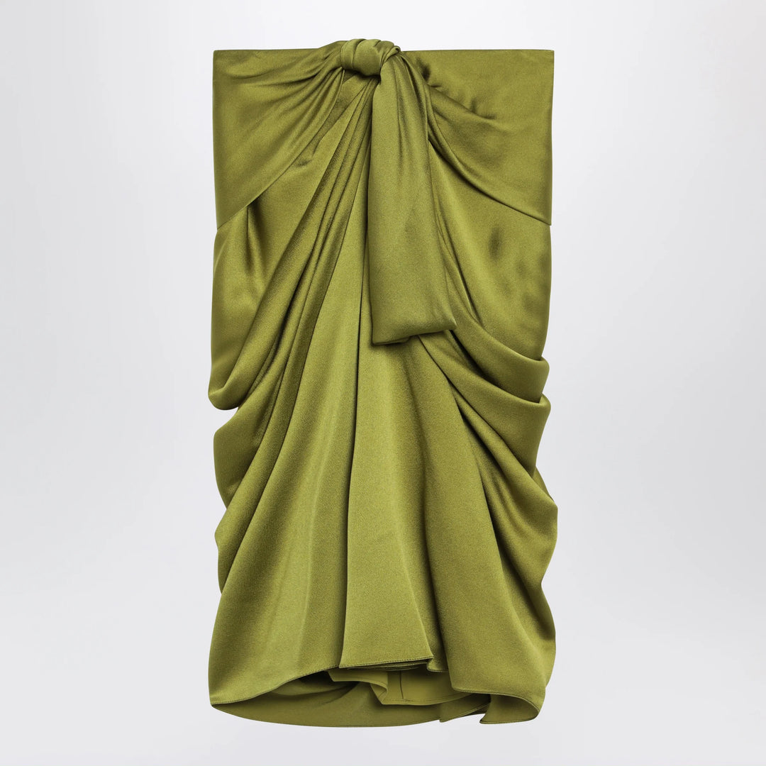 Chloé - Green draped silk skirt