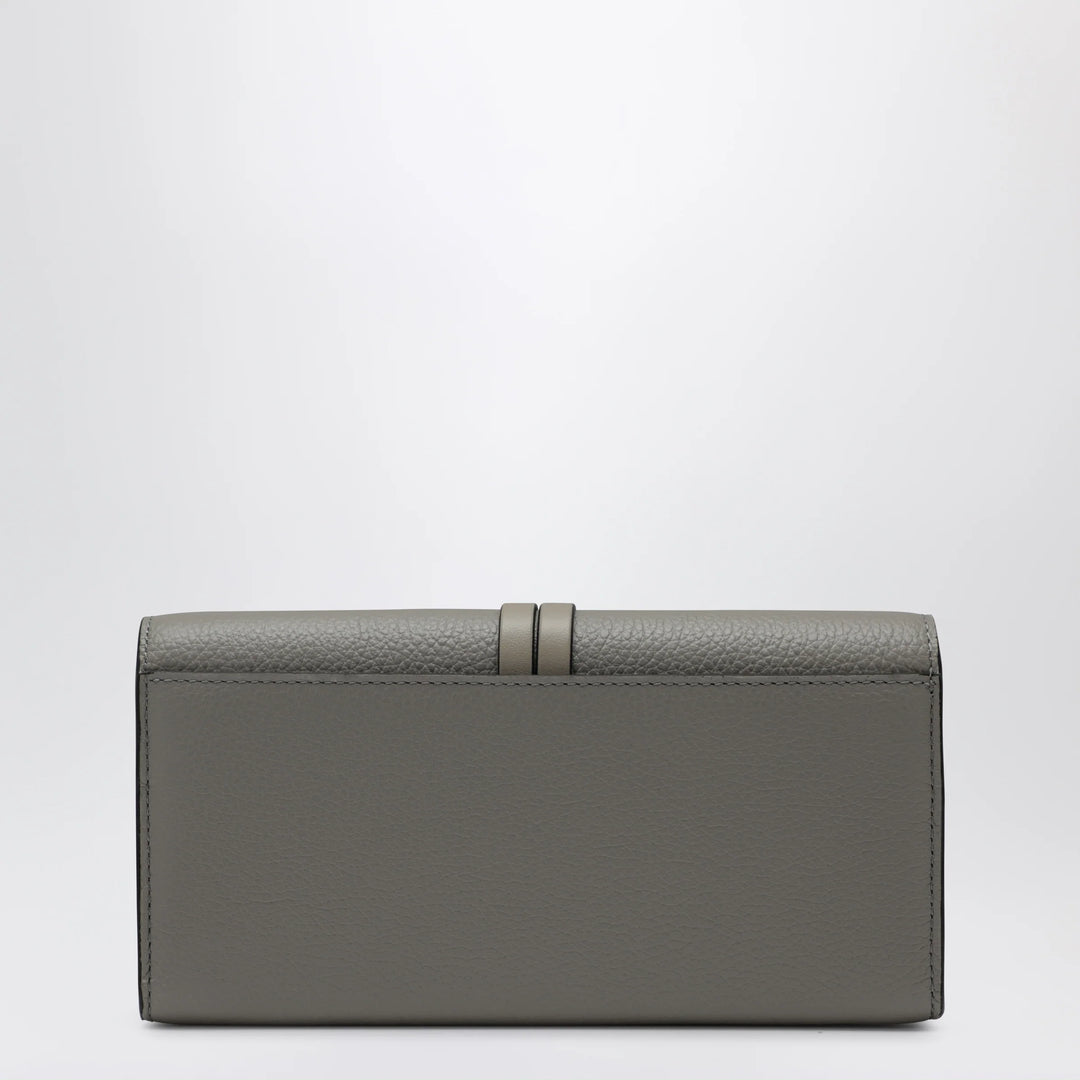 Chloé - Grey Alphabet flap wallet in grained leather