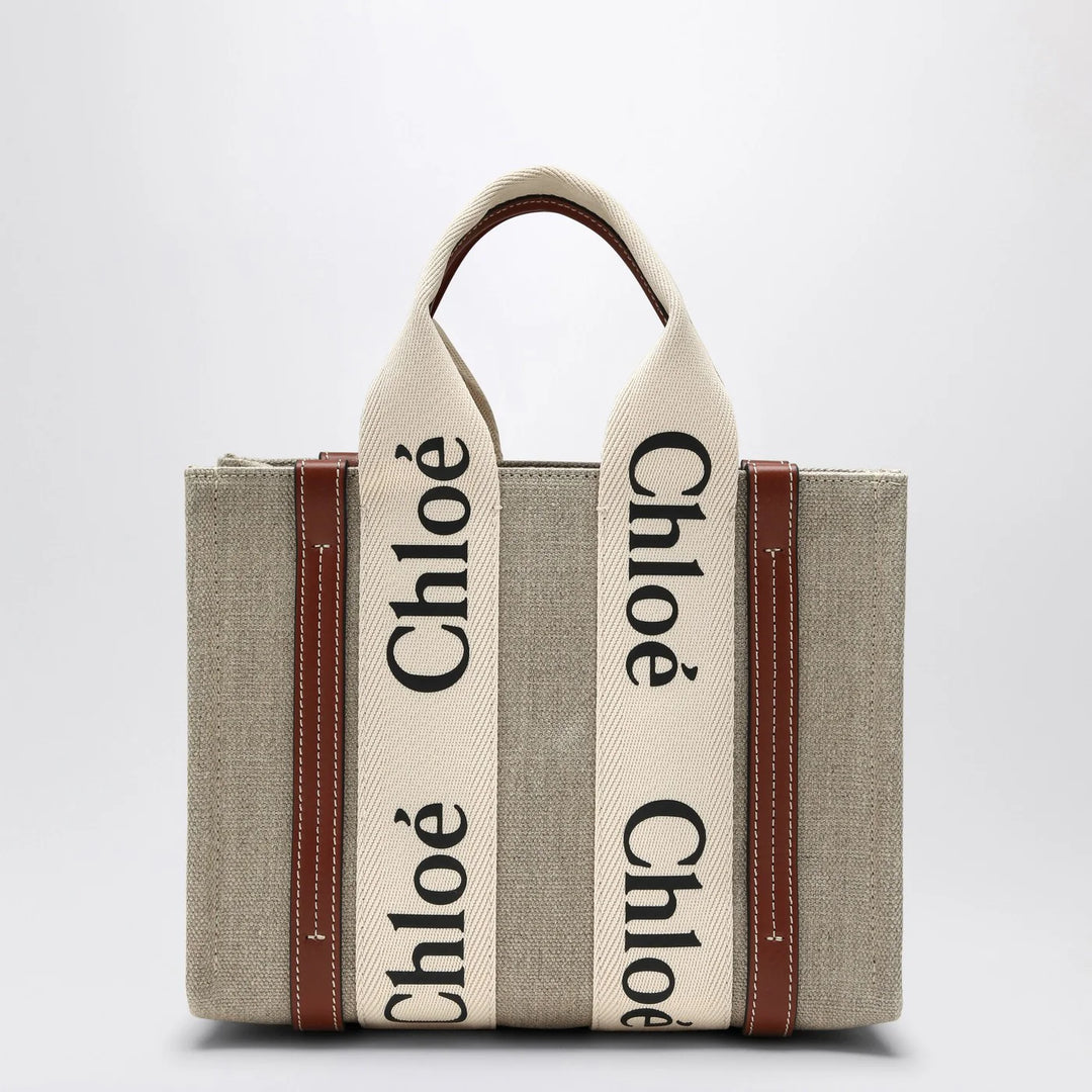 Chloé - Woody little bag in beige canvas